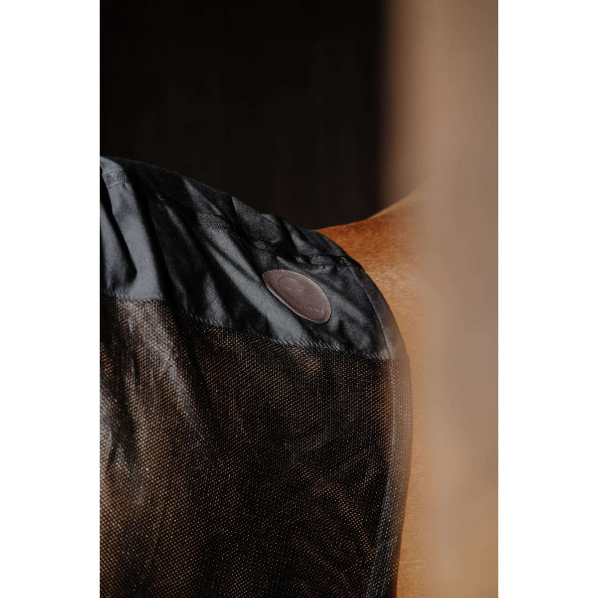 EQUITHÈME Protecteur de cou Lycra/Mesh Noir