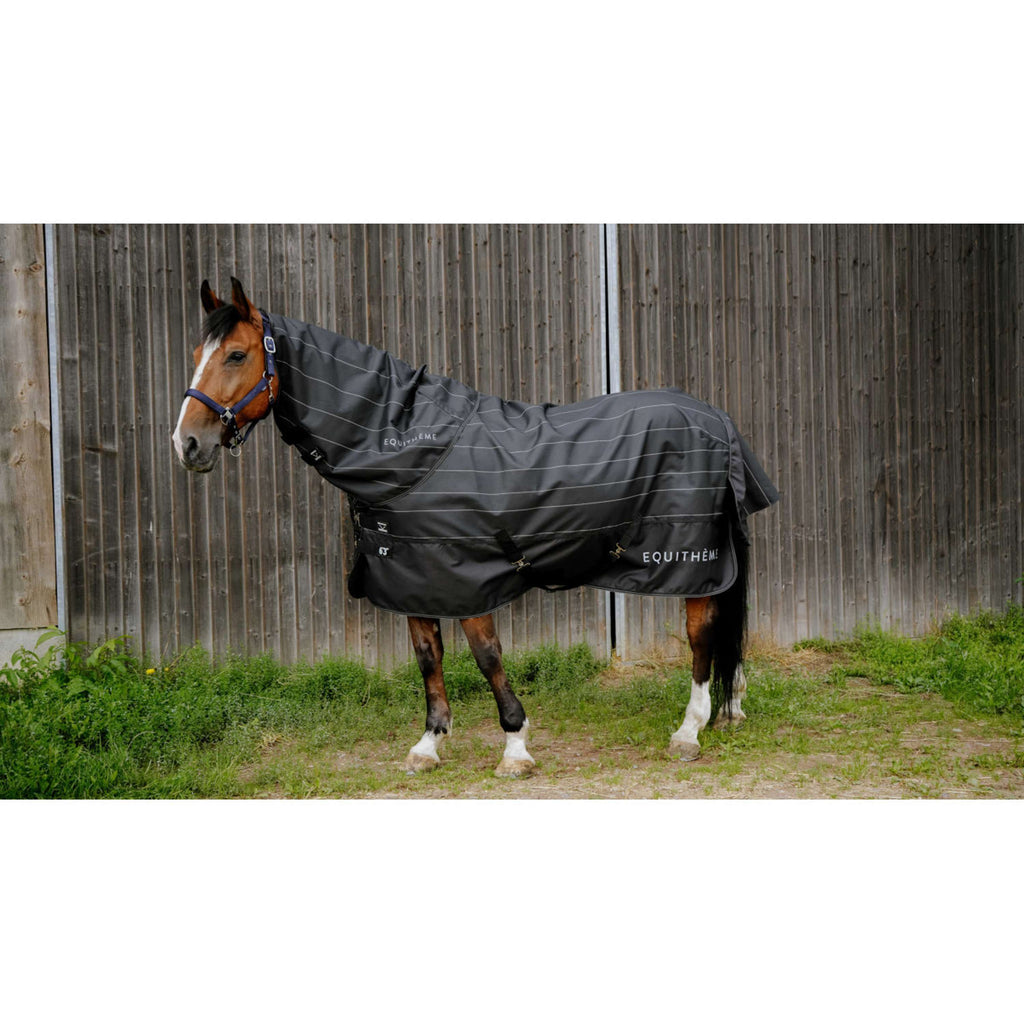 EQUITHÈME Couverture Imperméable Lumin 600D 50g Noir