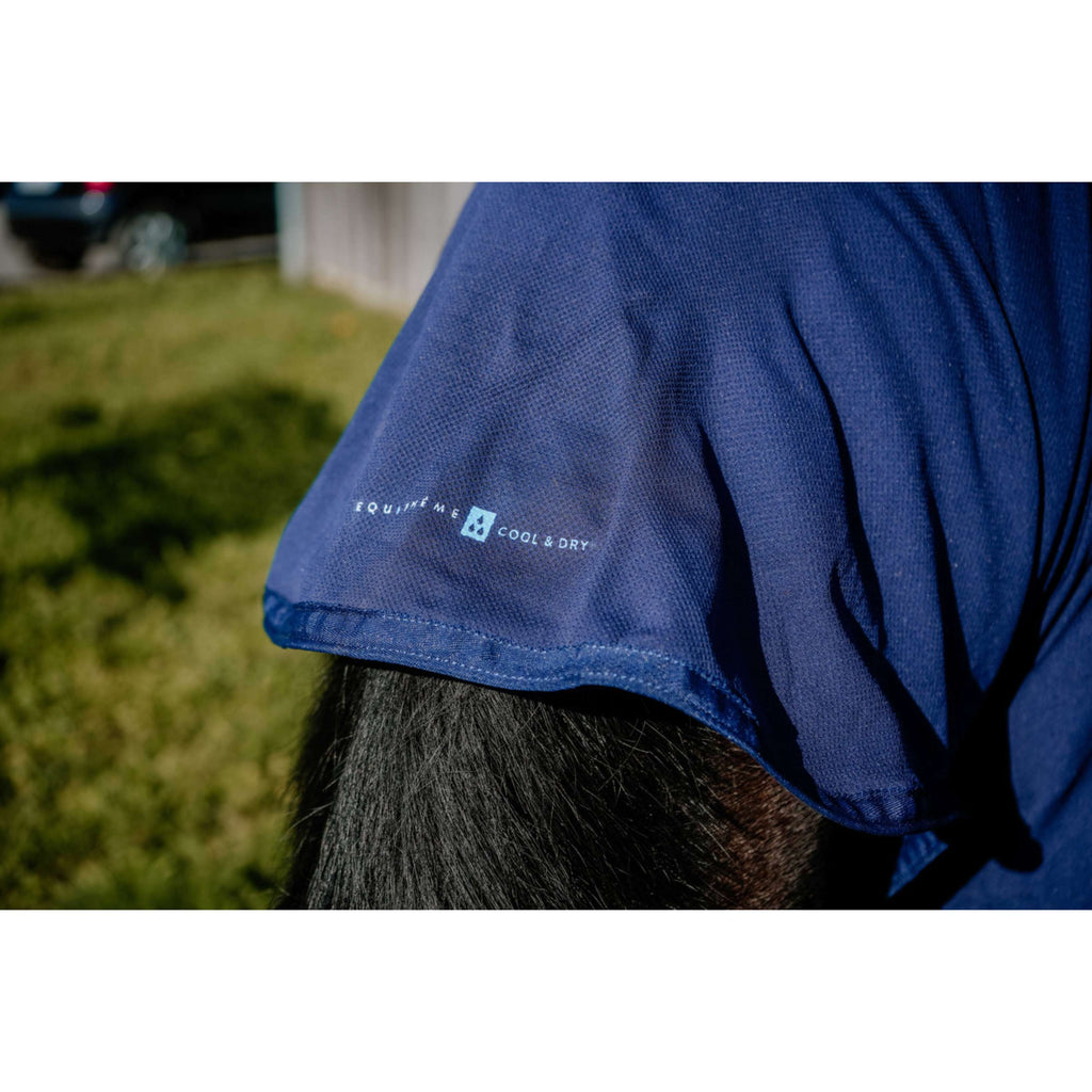 EQUITHÈME Couverture de Refroidissement Cool& Dry Fresh Combo Marine Bleu