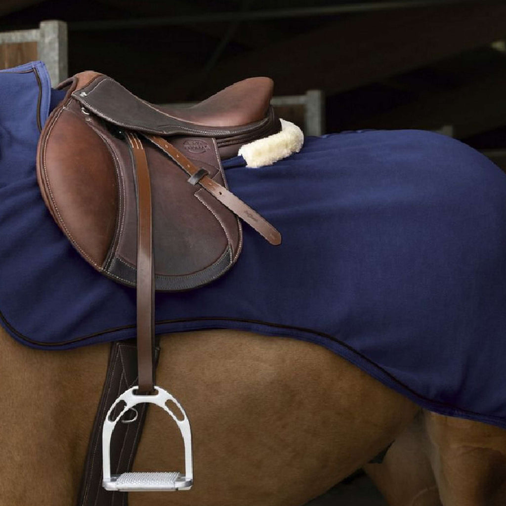 EQUITHÈME Couvre-reins Teddy Fleece Marin