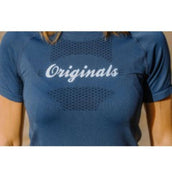 EQUITHÈME Chemise Elena Seamless Bleu/Bleu clair