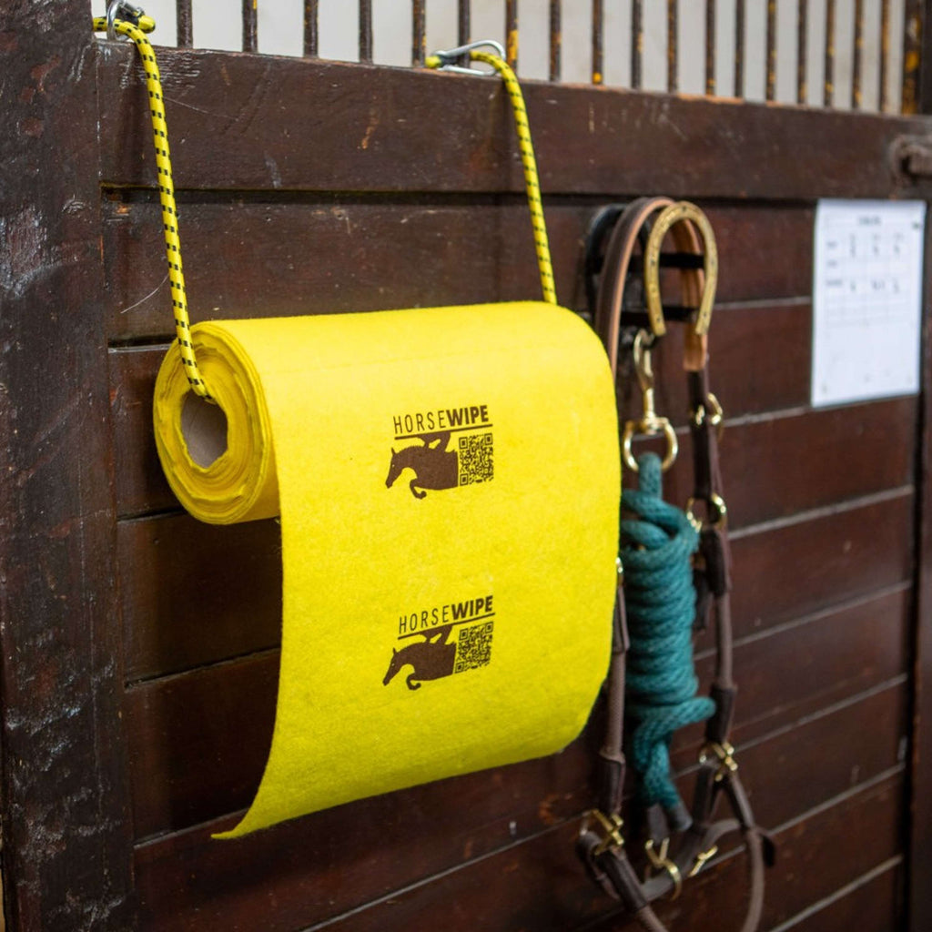 Horsewipe Elastique avec Mousqueton Jaune