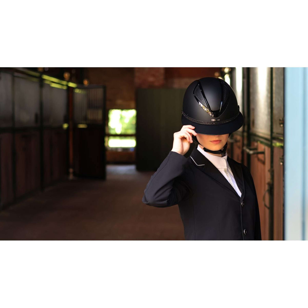 Lami-Cell Sangle de casquette Strass Noir