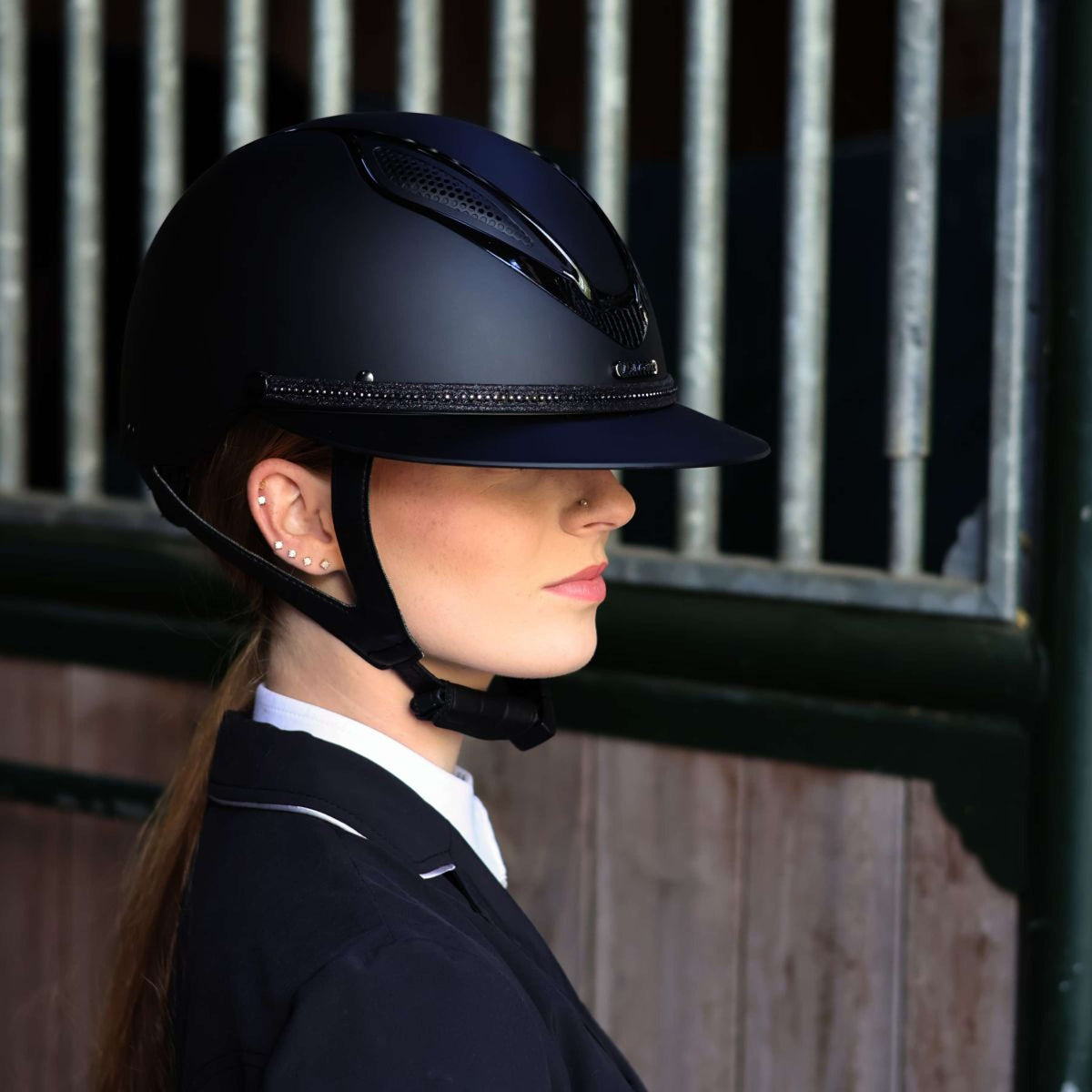 Lami-Cell Sangle de casquette Strass Noir