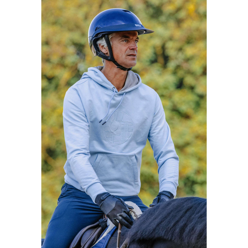 EQUITHÈME Pull col Hoodie Axel Unisex Bleu/Bleu clair