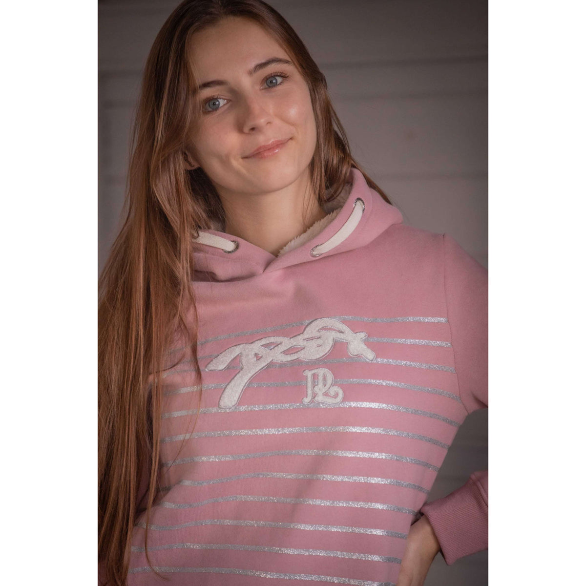 Pénélope Pull col Hoodie Ikona Rose