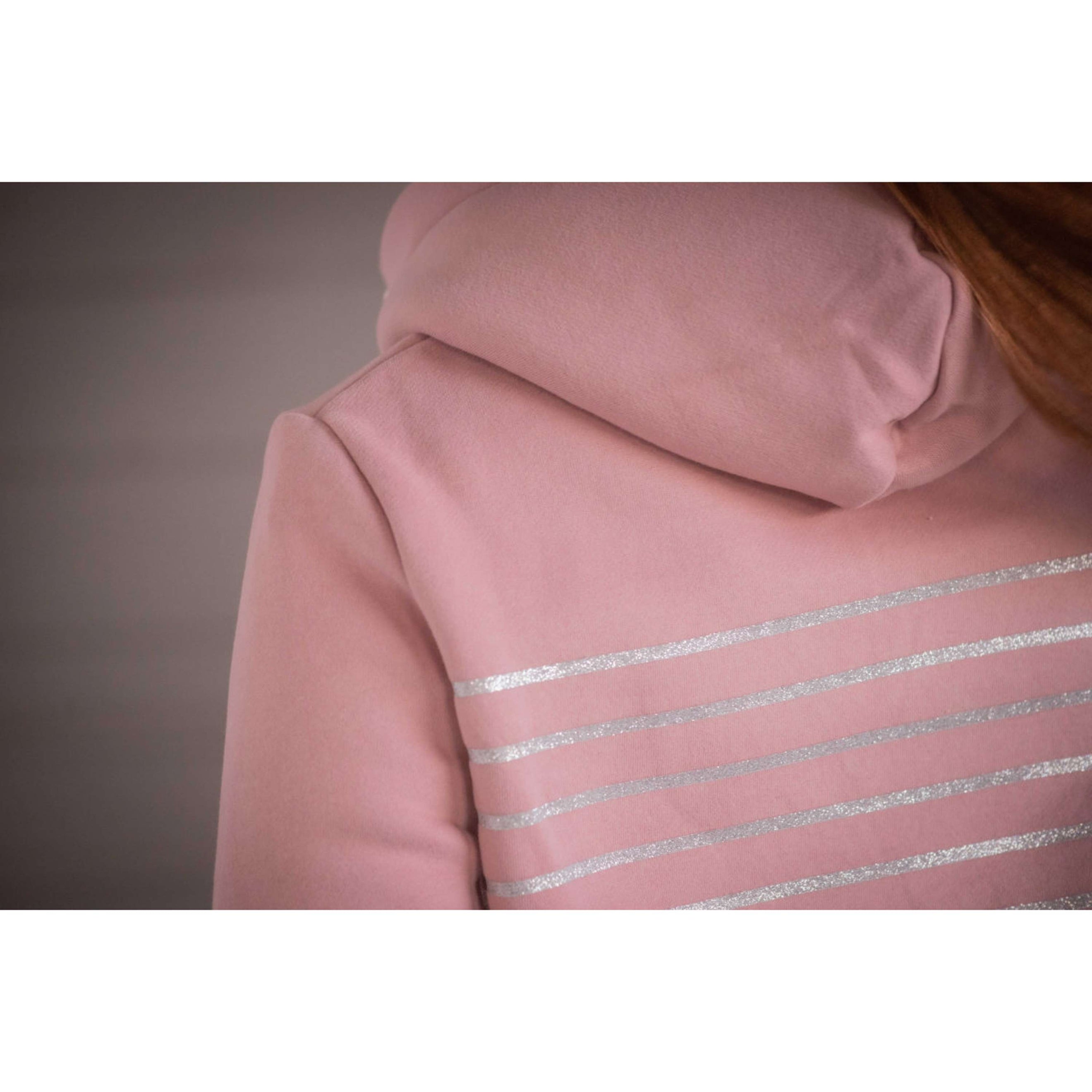 Pénélope Pull col Hoodie Ikona Rose