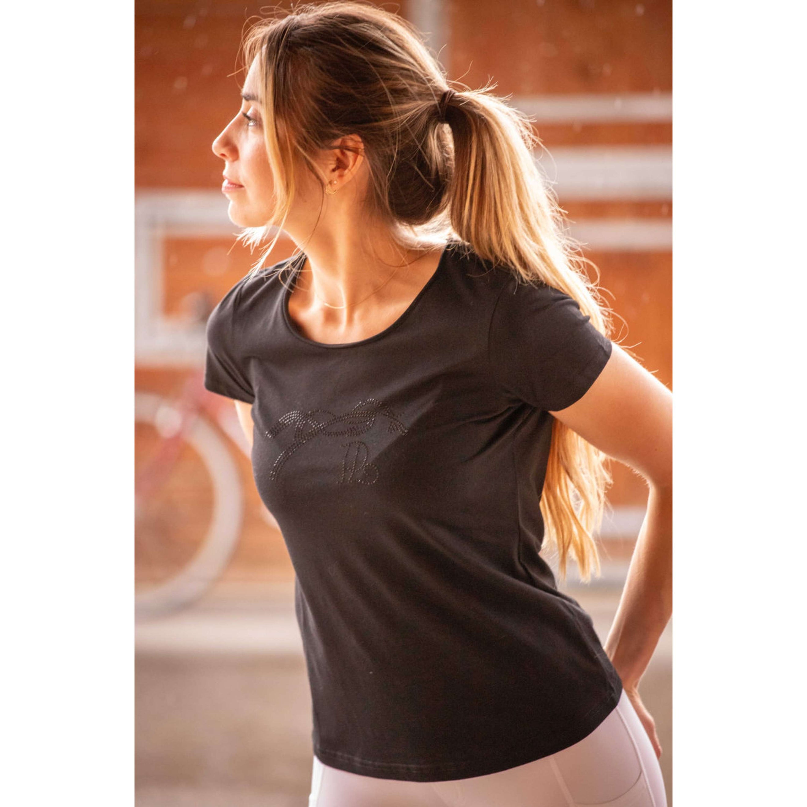 Pénélope T-Shirt Iconic Strass Noir