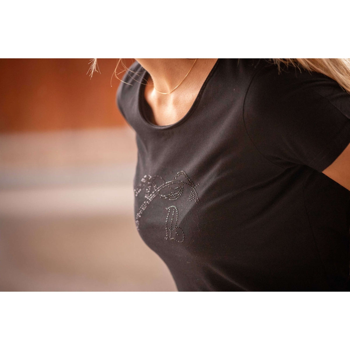 Pénélope T-Shirt Iconic Strass Noir