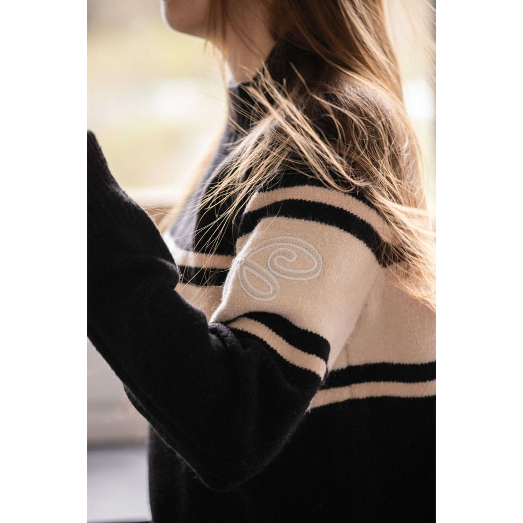 Pénélope Pull Noris Noir/chameau