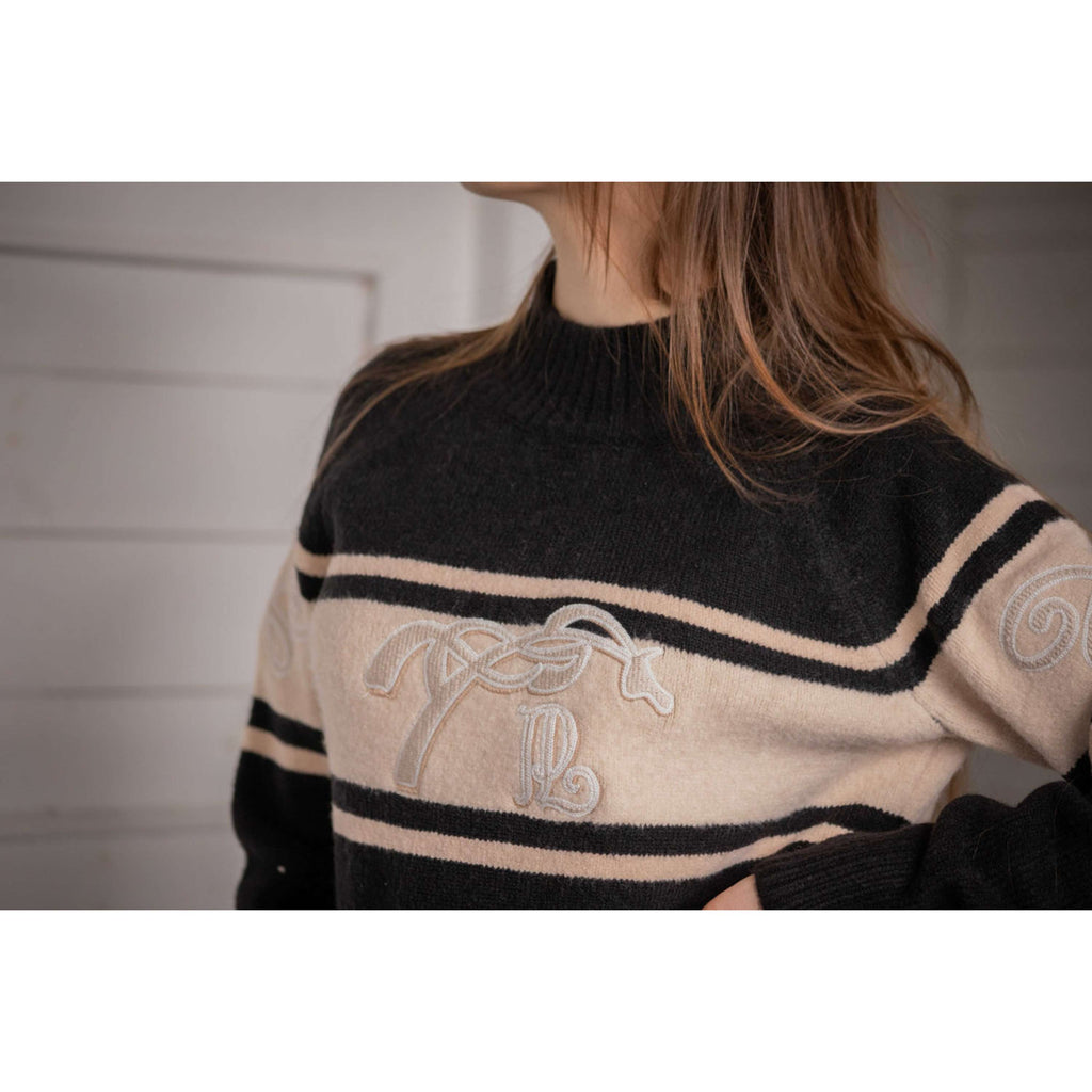 Pénélope Pull Noris Noir/chameau
