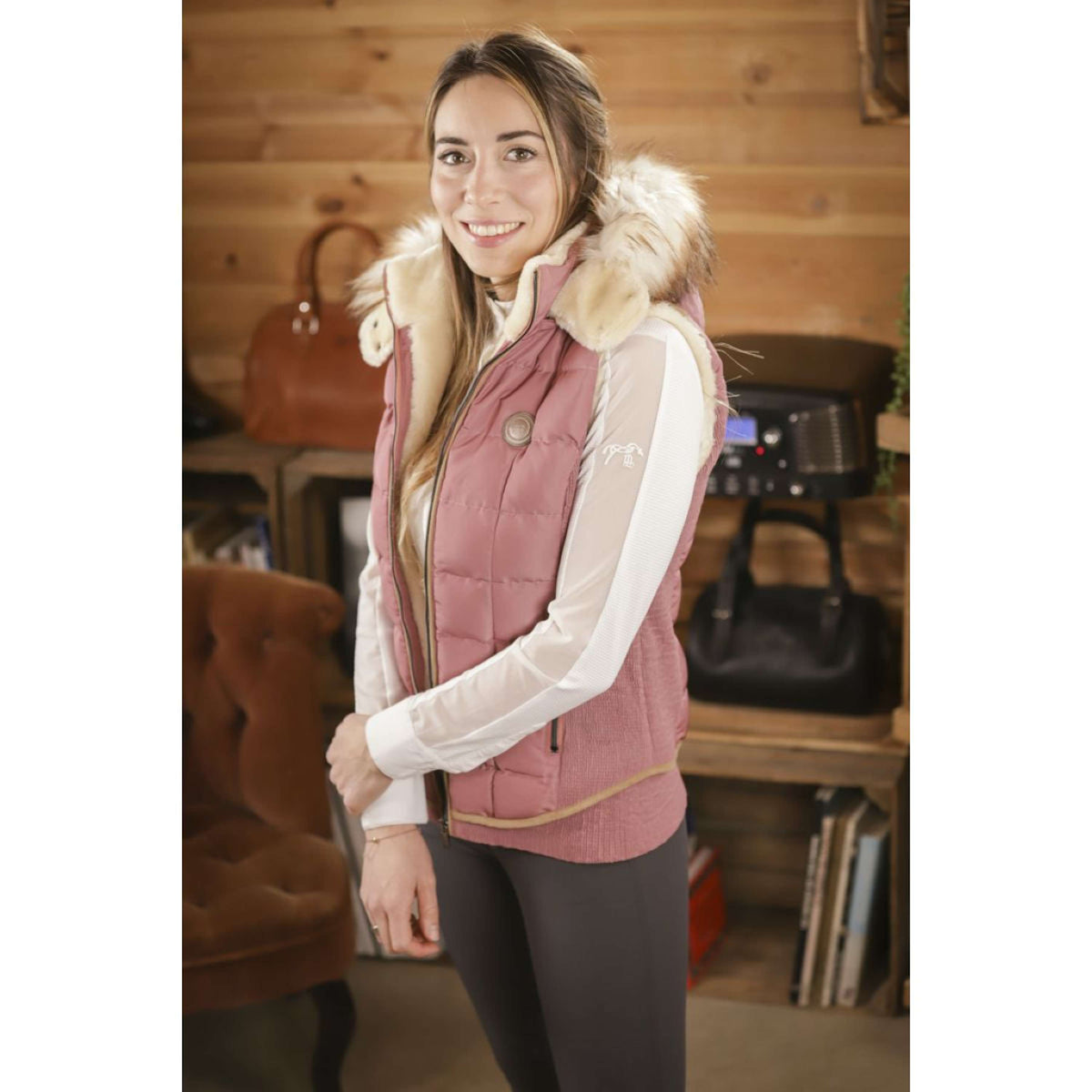 Pénélope Gilet Sans Manches New Roge Rose Vieux