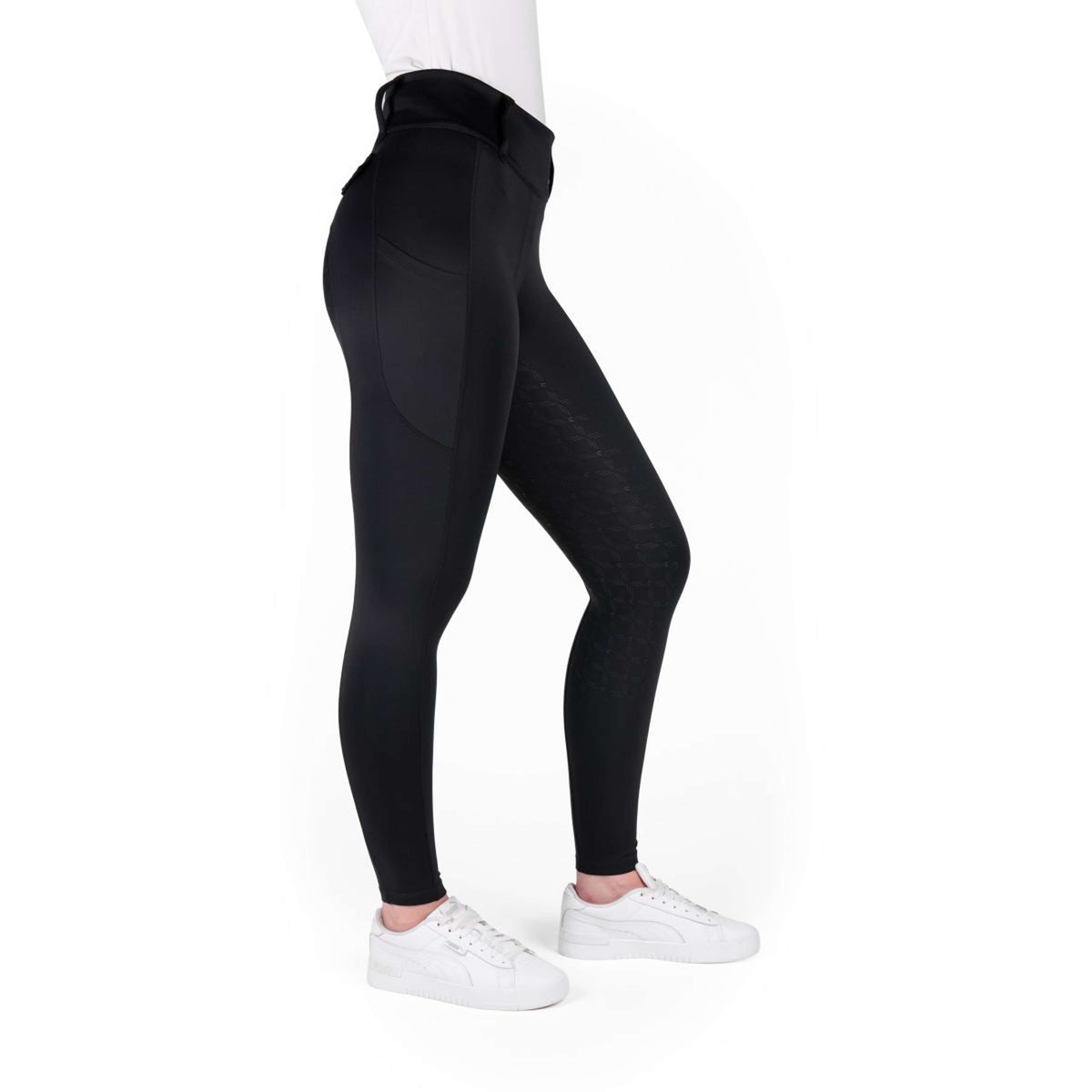 EQUITHÈME Legging d'Équitation Alize Full Grip Noir