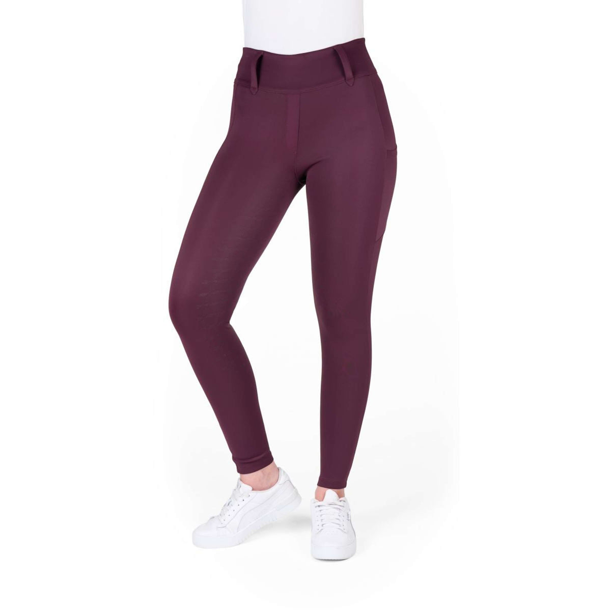 EQUITHÈME Legging d'Équitation Alize Full Grip Violet