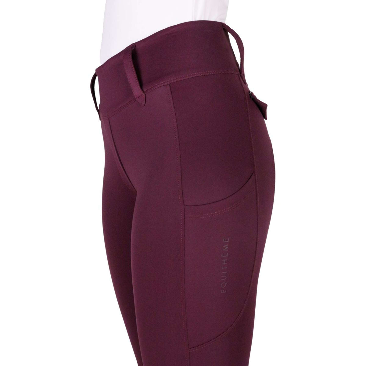 EQUITHÈME Legging d'Équitation Alize Full Grip Violet