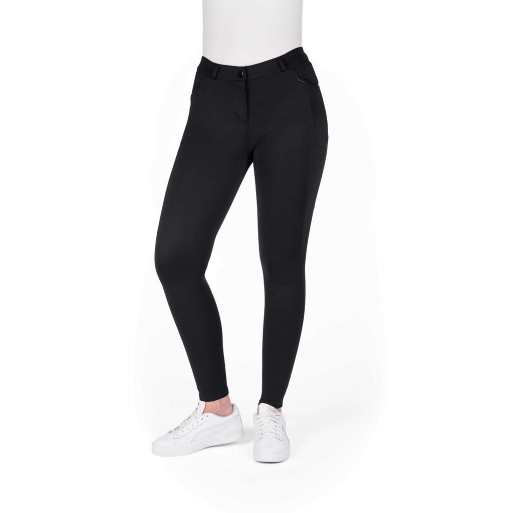 EQUITHÈME Pantalon d'Équitation Capucine Knee Grip Noir