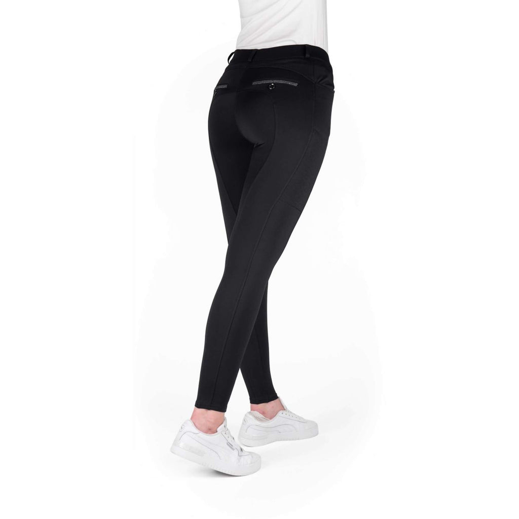 EQUITHÈME Pantalon d'Équitation Capucine Knee Grip Noir
