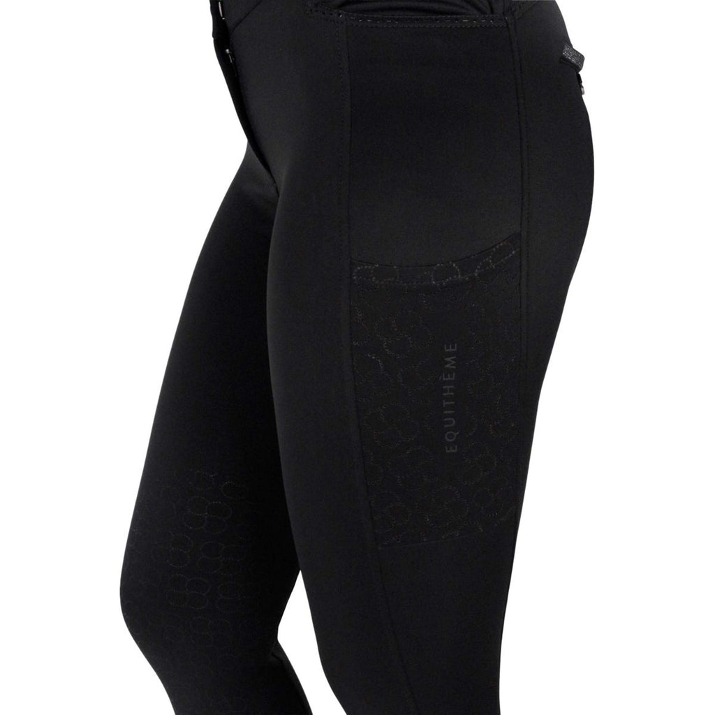 EQUITHÈME Pantalon d'Équitation Capucine Knee Grip Noir