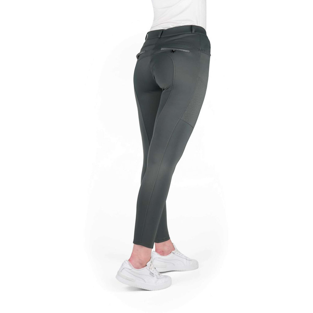 EQUITHÈME Pantalon d'Équitation Capucine Knee Grip Gris