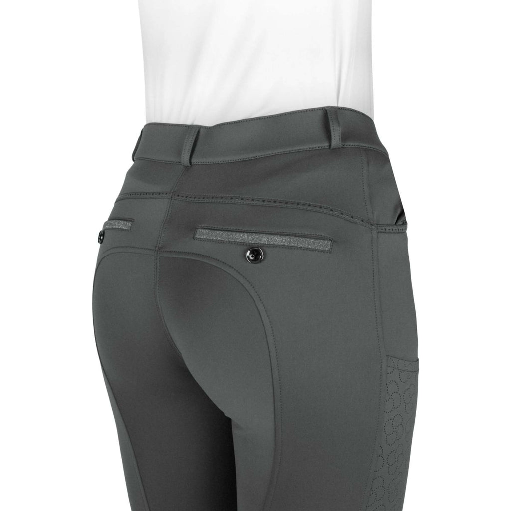 EQUITHÈME Pantalon d'Équitation Capucine Knee Grip Gris