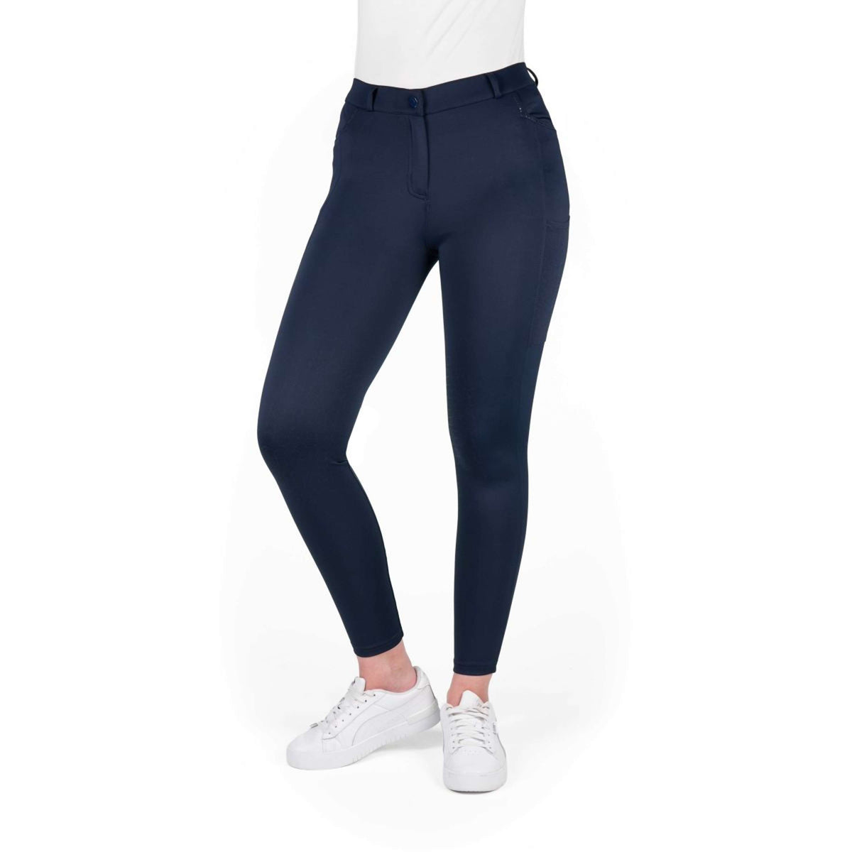 EQUITHÈME Pantalon d'Équitation Capucine Full Grip Marin