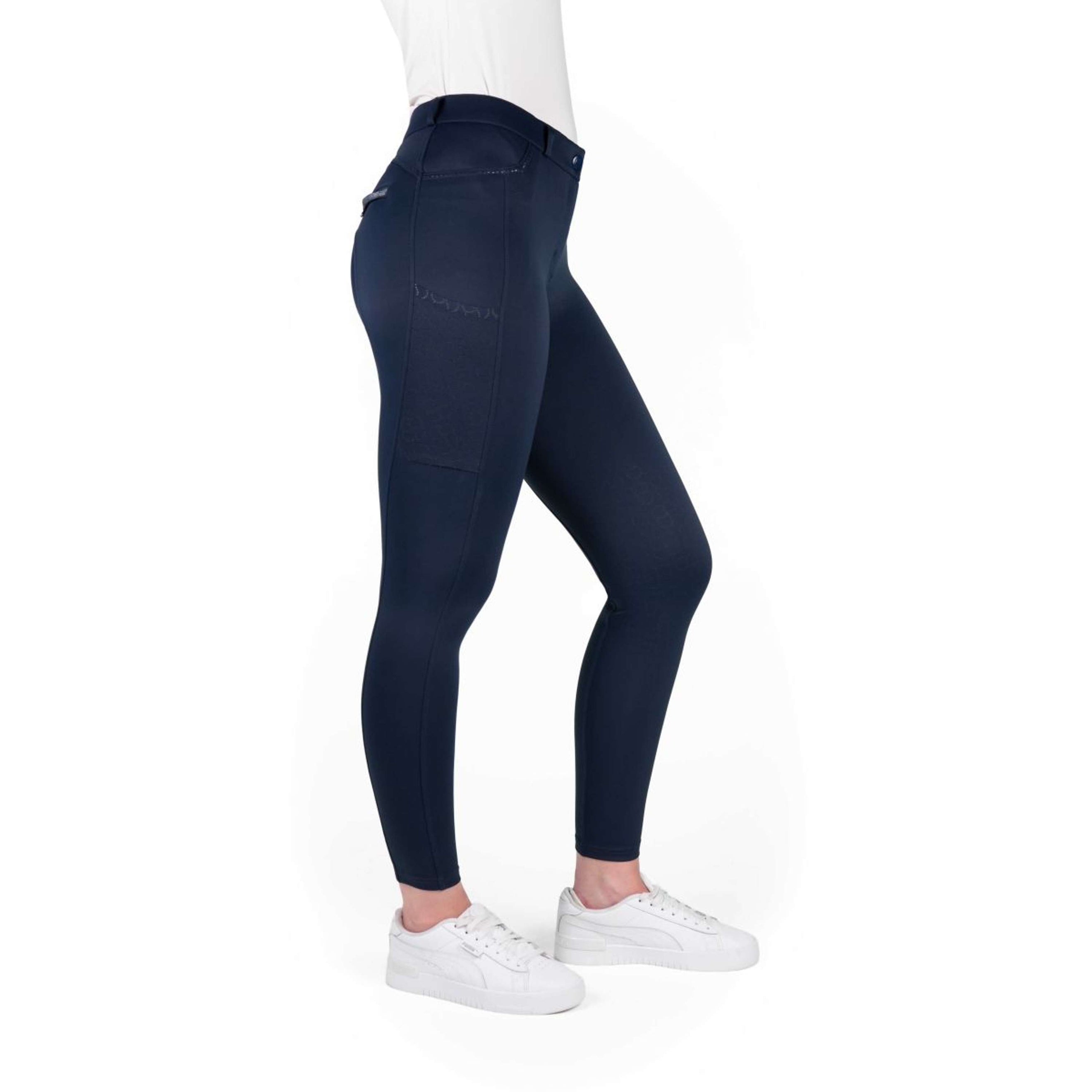 EQUITHÈME Pantalon d'Équitation Capucine Prise de Genou Marin