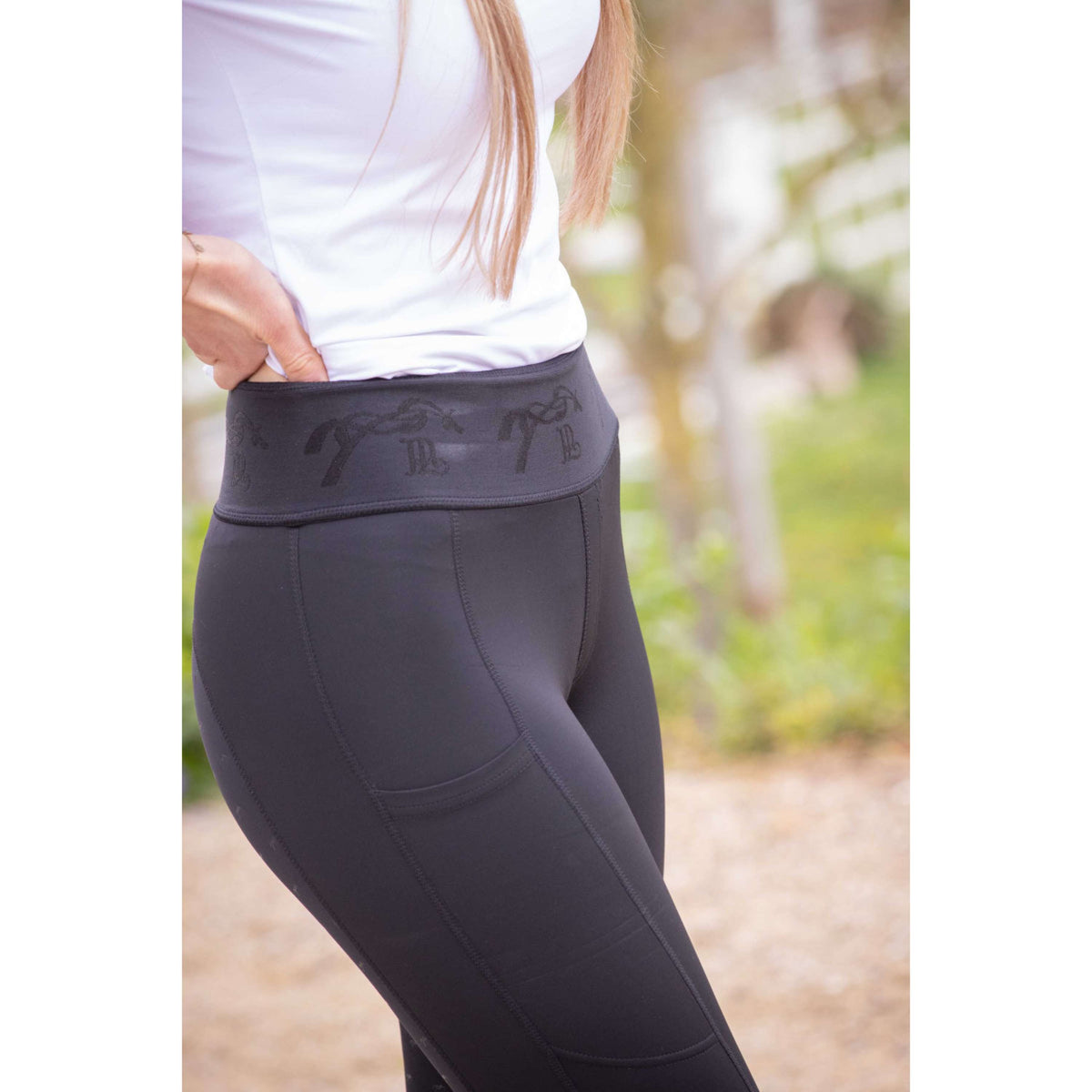 Pénélope Legging d'Équitation Delphe Full Grip Noir