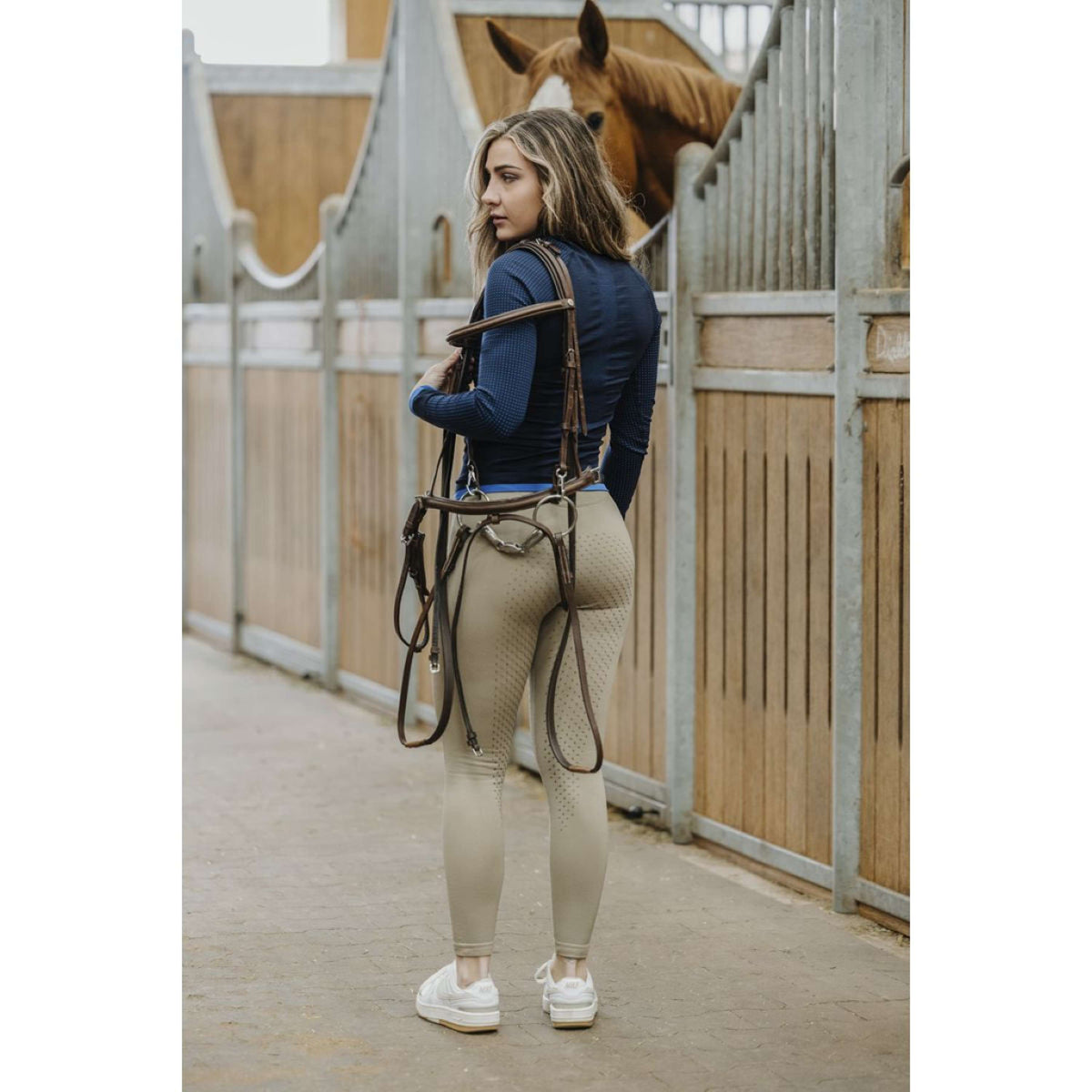 EQUITHÈME Legging d'Équitation Acacia Taupe