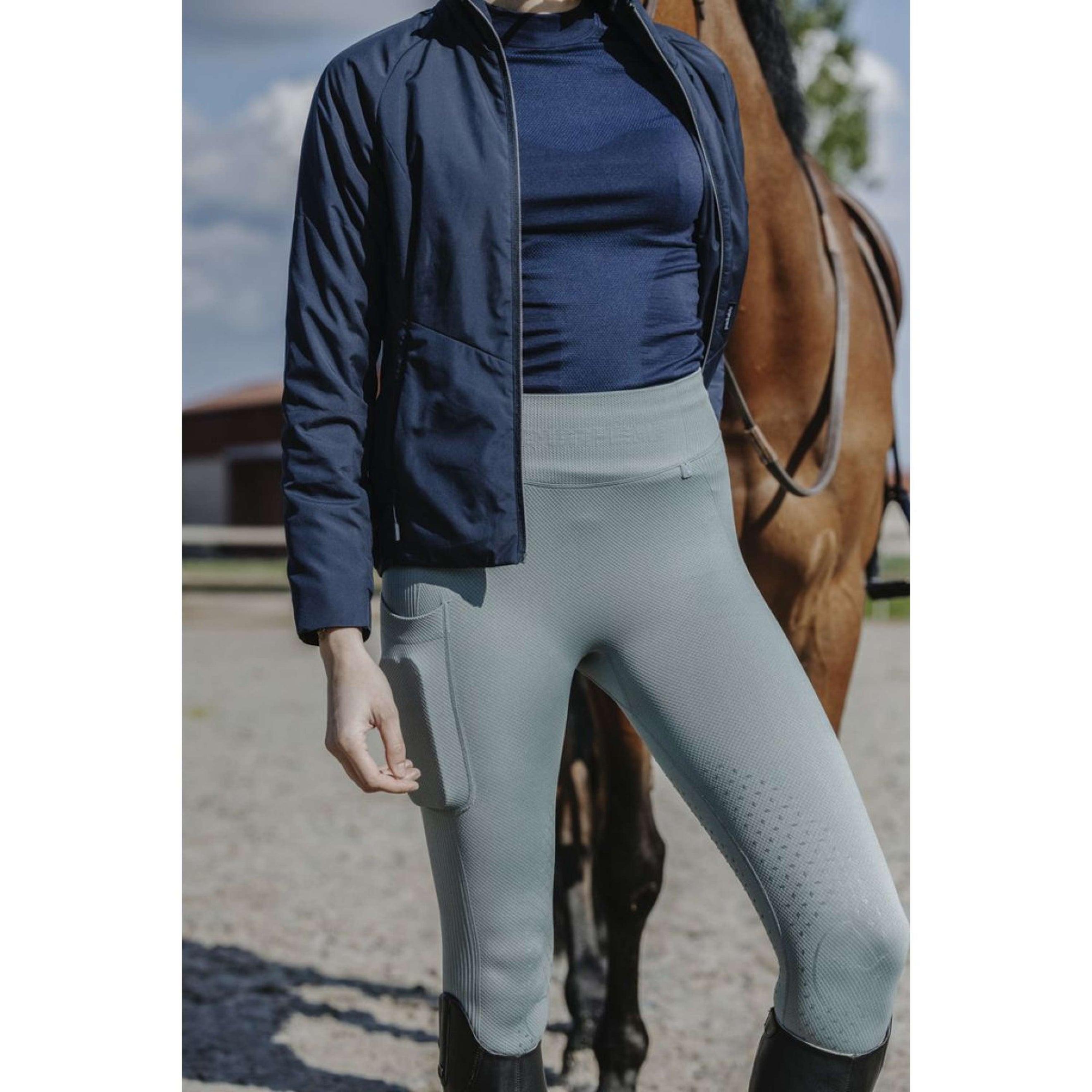 EQUITHÈME Legging d'Équitation Acacia Sage green