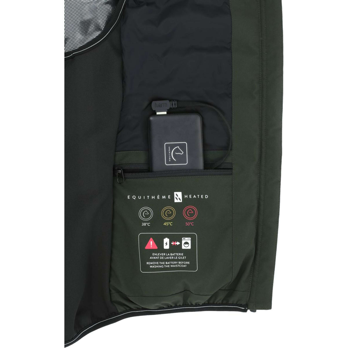 EQUITHÈME Chauffe-corps Chauffant Sasha Kaki