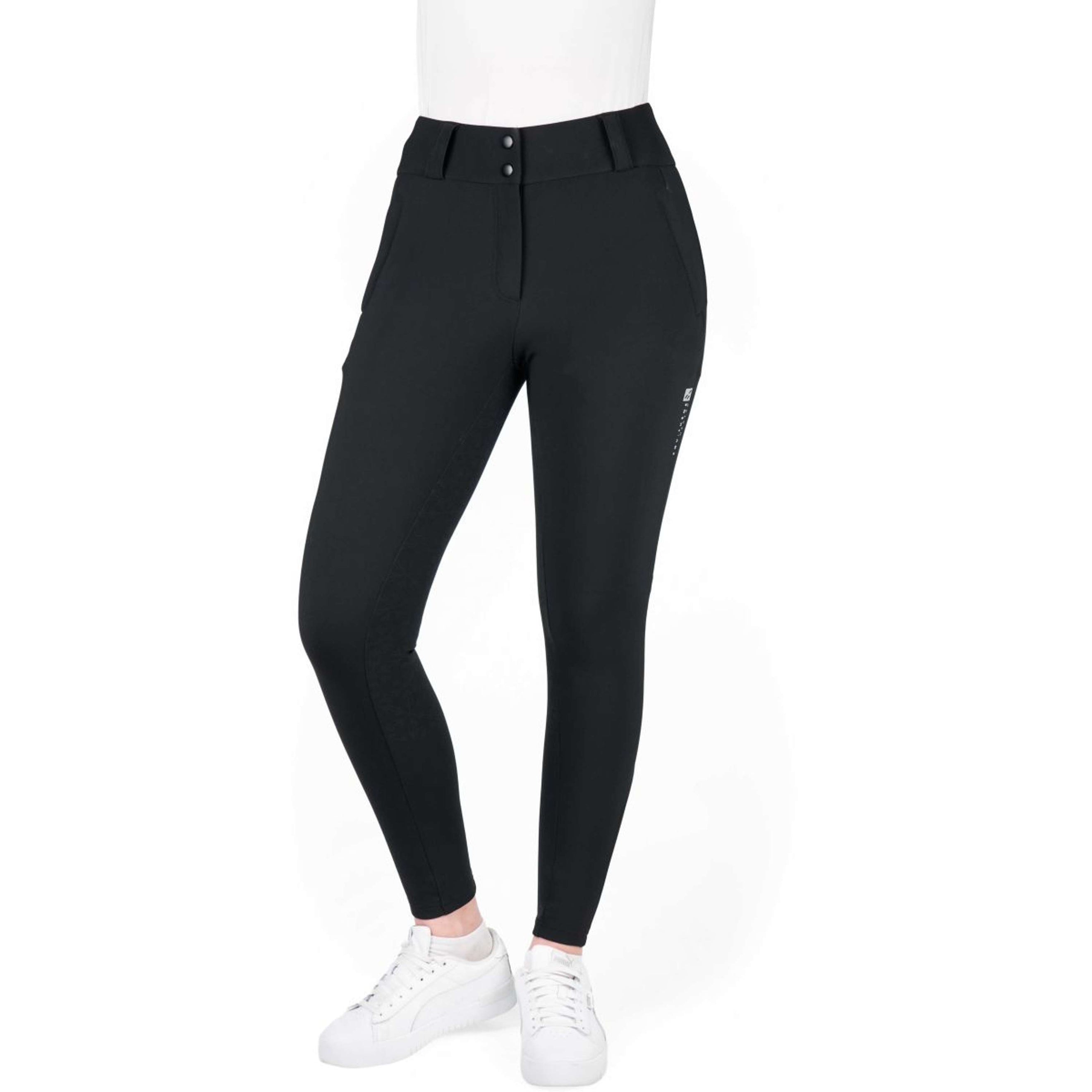 EQUITHÈME Pantalon d'Équitation Sierra Heated Full Grip Noir