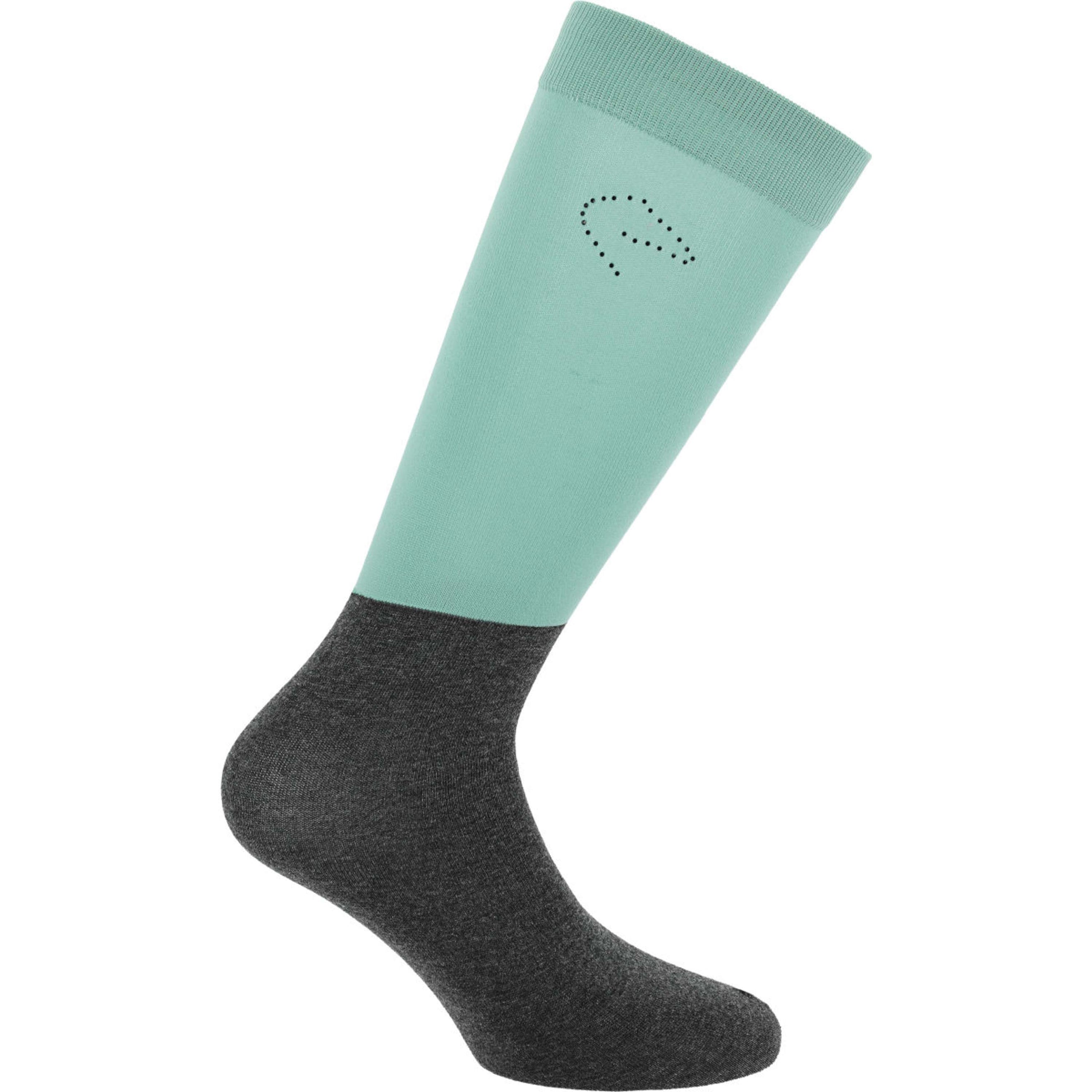 EQUITHÈME Chaussettes d'Équitation Compet Menthe/Vert