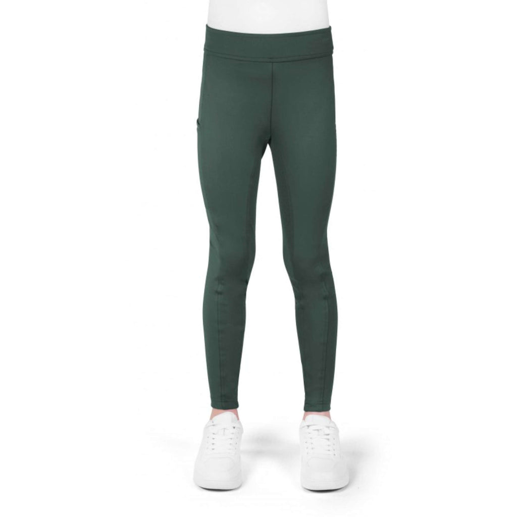 EQUITHÈME Legging d'Équitation Birdy Kids Full Grip Khaki