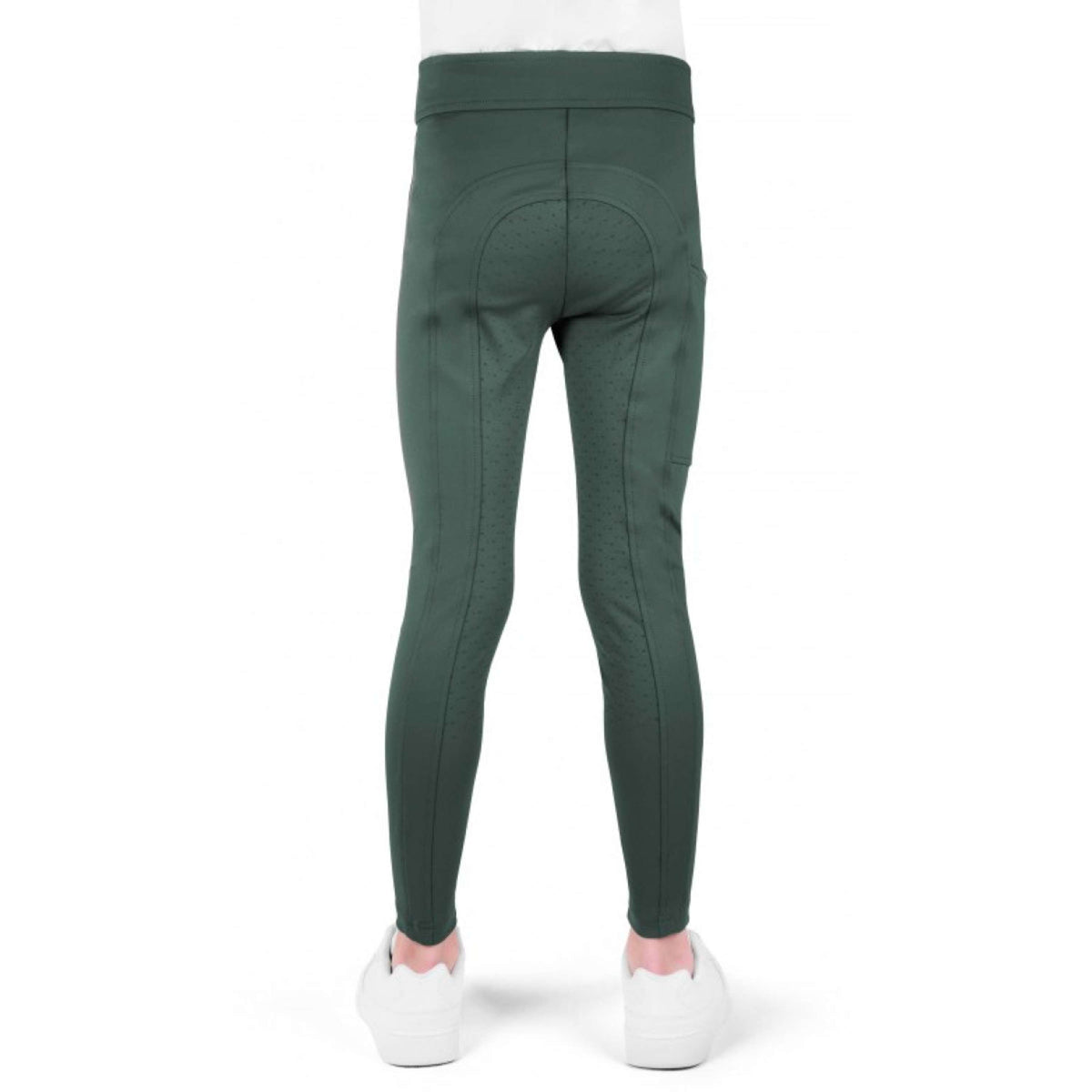 EQUITHÈME Legging d'Équitation Birdy Kids Full Grip Khaki