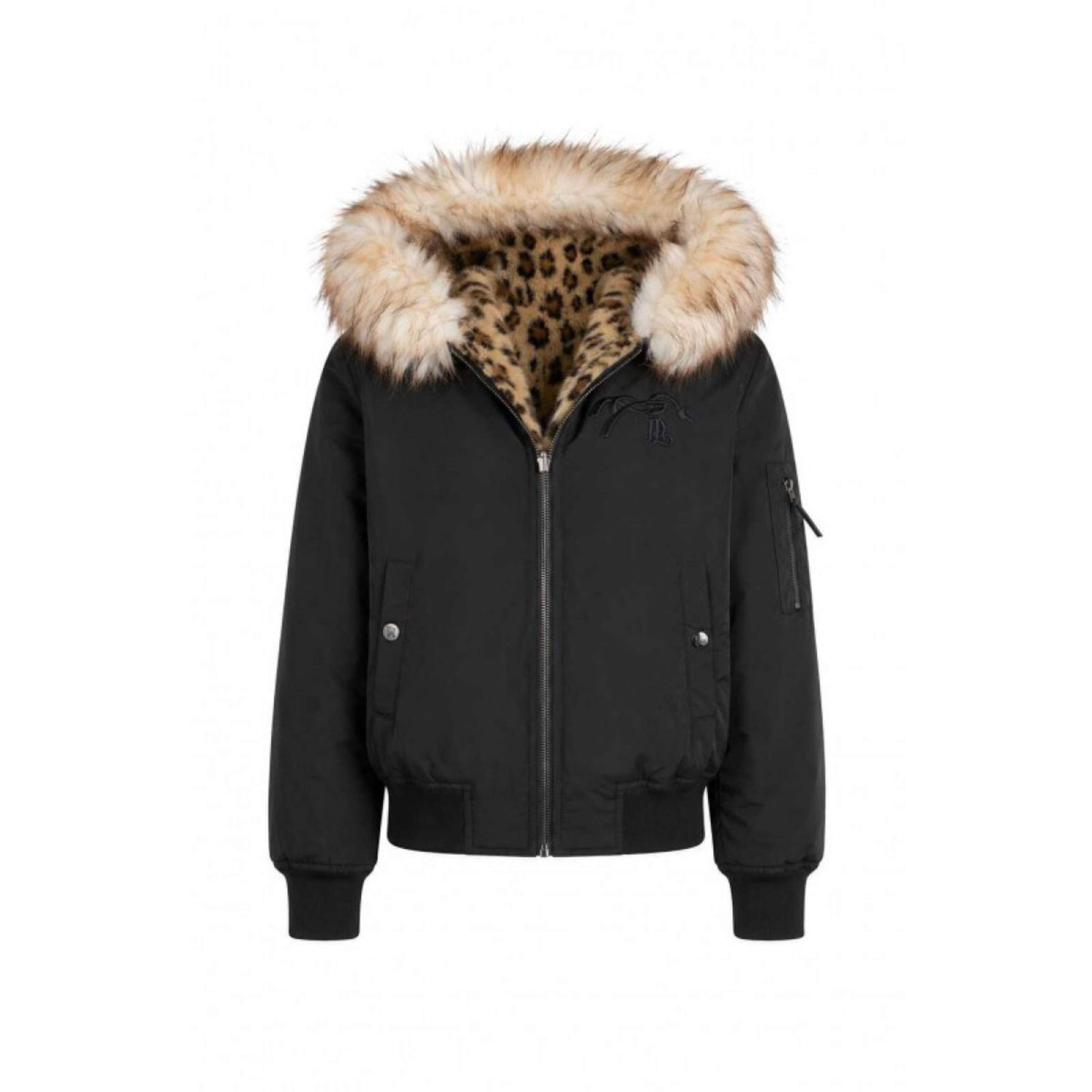 Pénélope Veste Bomber LeoLyon Noir/Panthère
