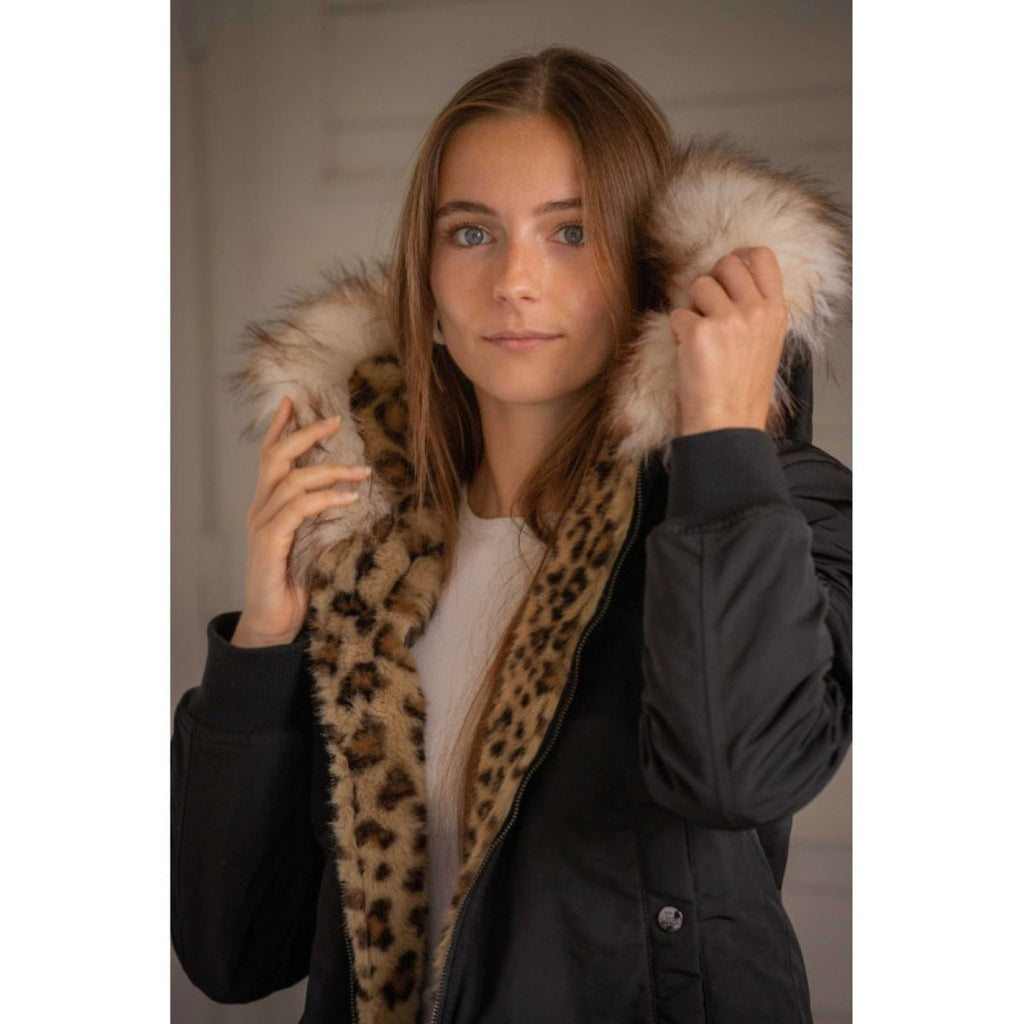 Pénélope Veste Bomber LeoLyon Noir/Panthère