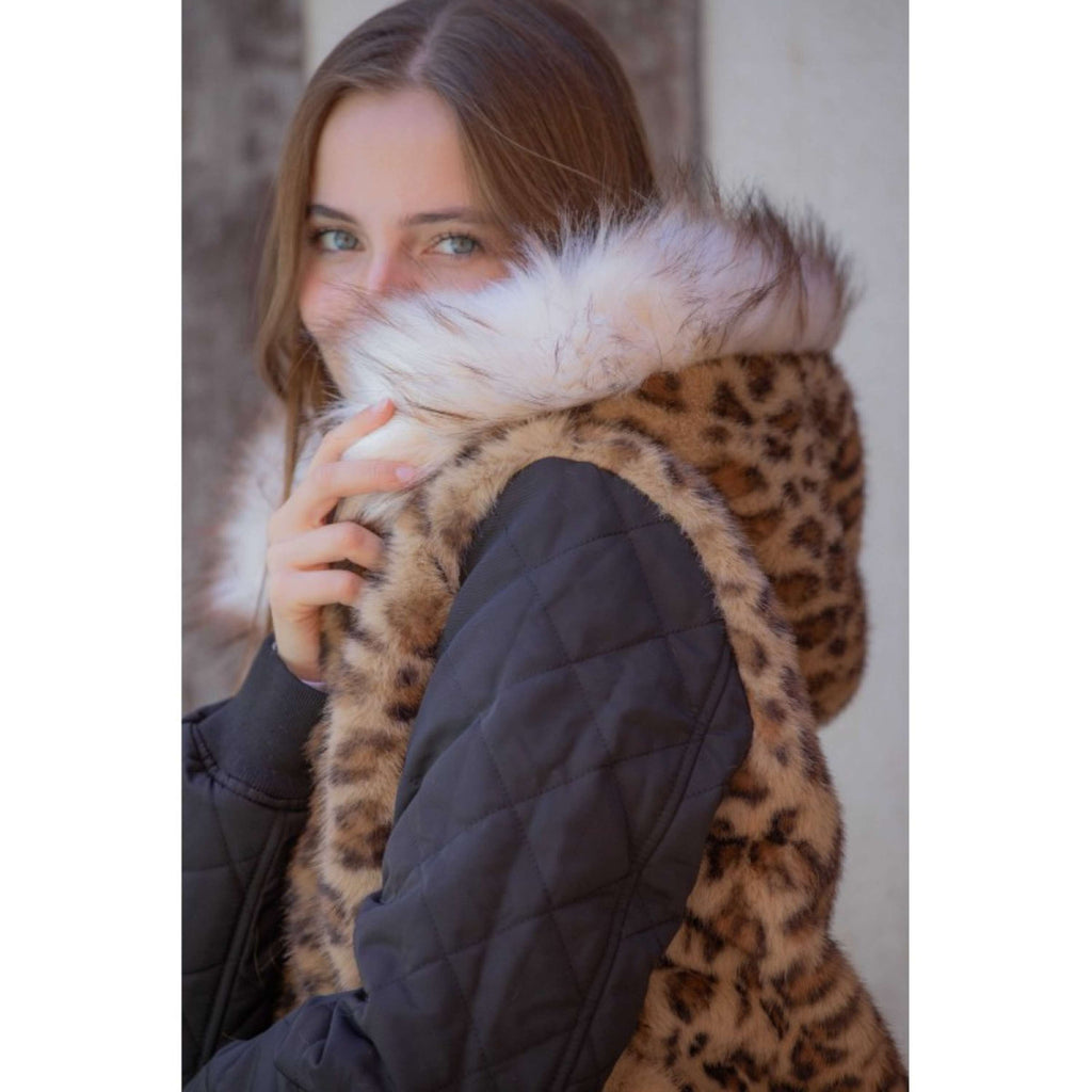 Pénélope Veste Bomber LeoLyon Noir/Panthère