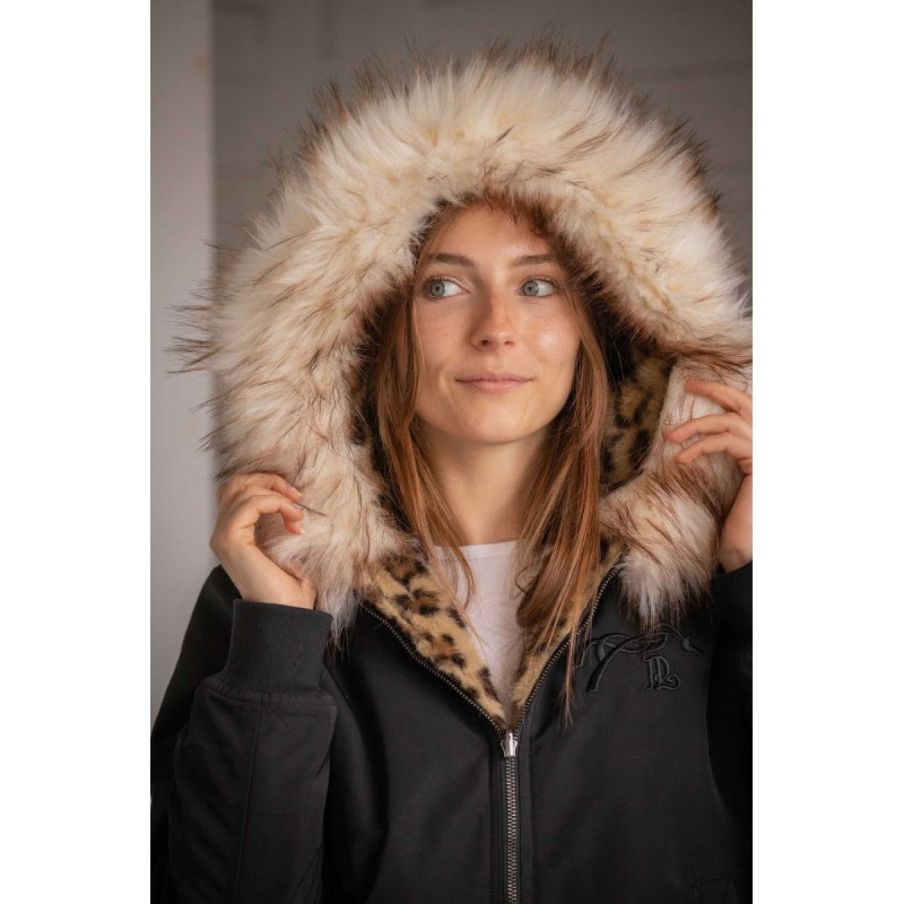 Pénélope Veste Bomber LeoLyon Noir/Panthère