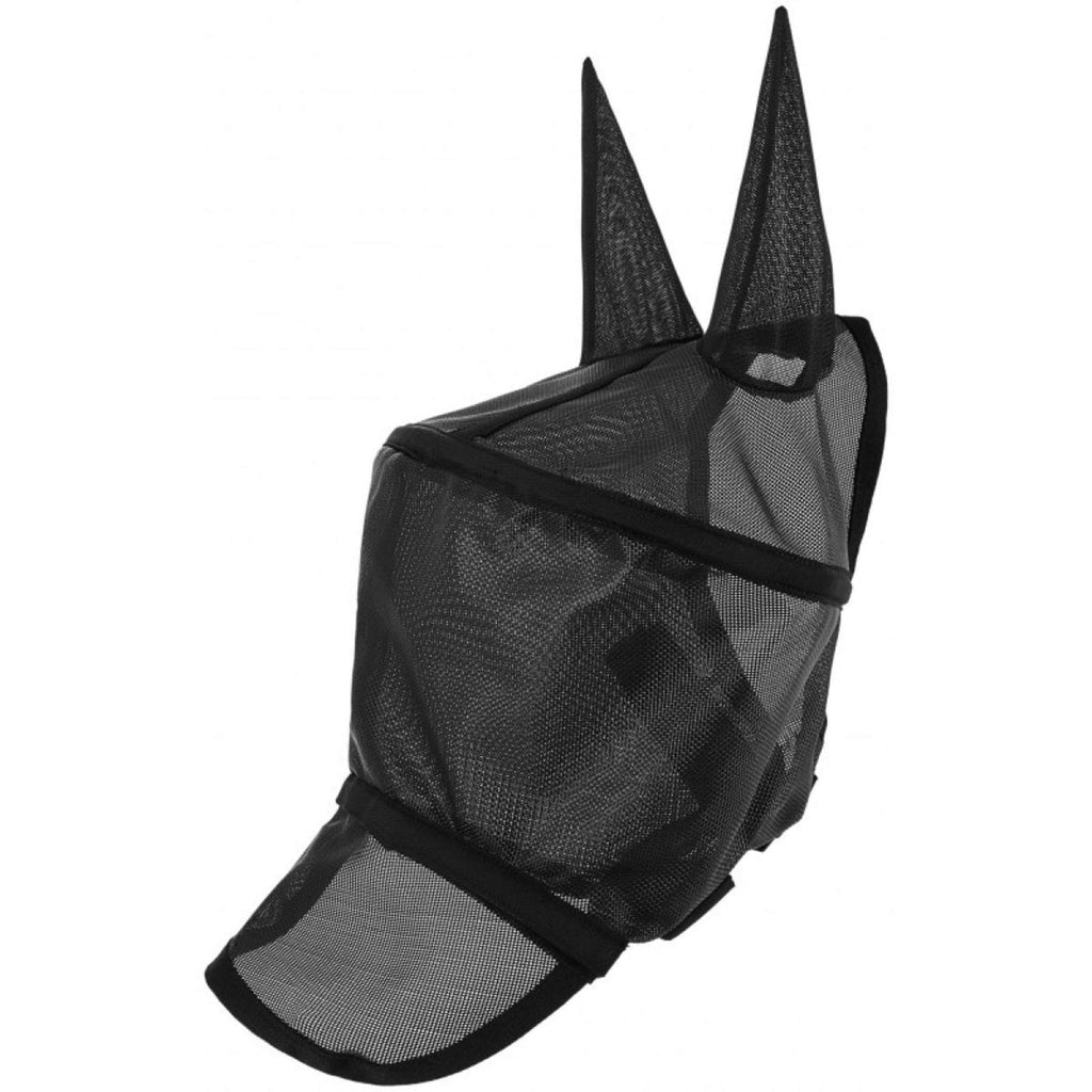 EQUITHÈME Masque Anti-Mouches Protec avec Protection UV Noir