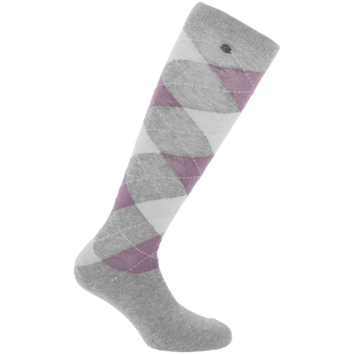 EQUITHÈME Chaussettes Argyle Gris/Violet