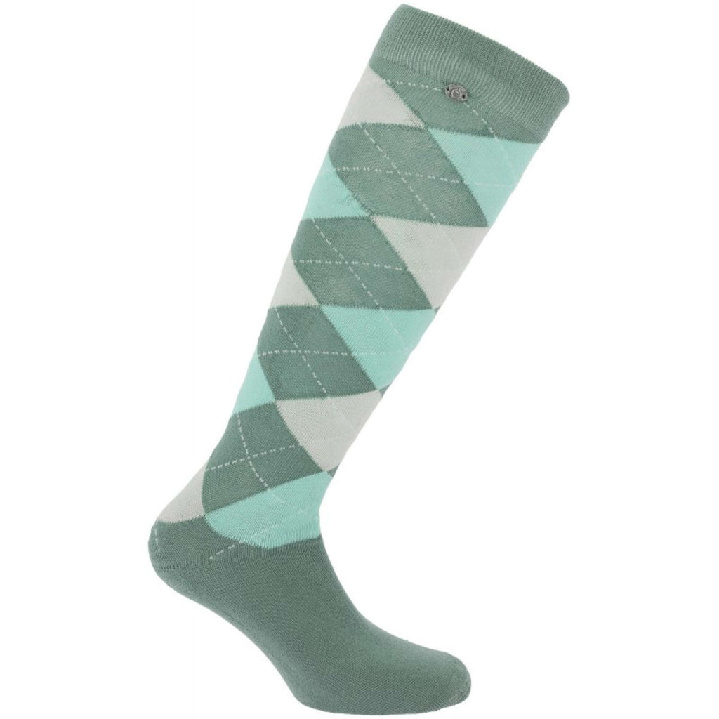 EQUITHÈME Chaussettes Argyle Menthe/Vert