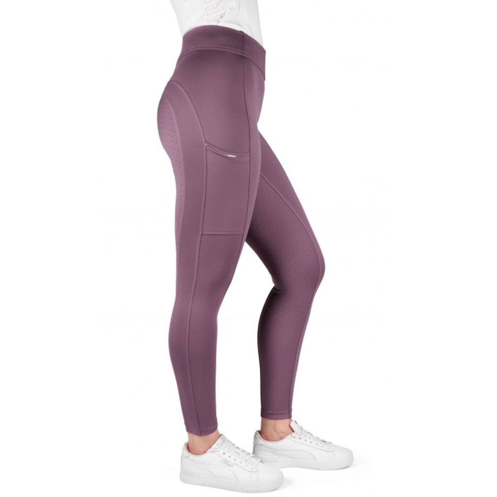 EQUITHÈME Legging d'Équitation Birdy Full Grip Lilas