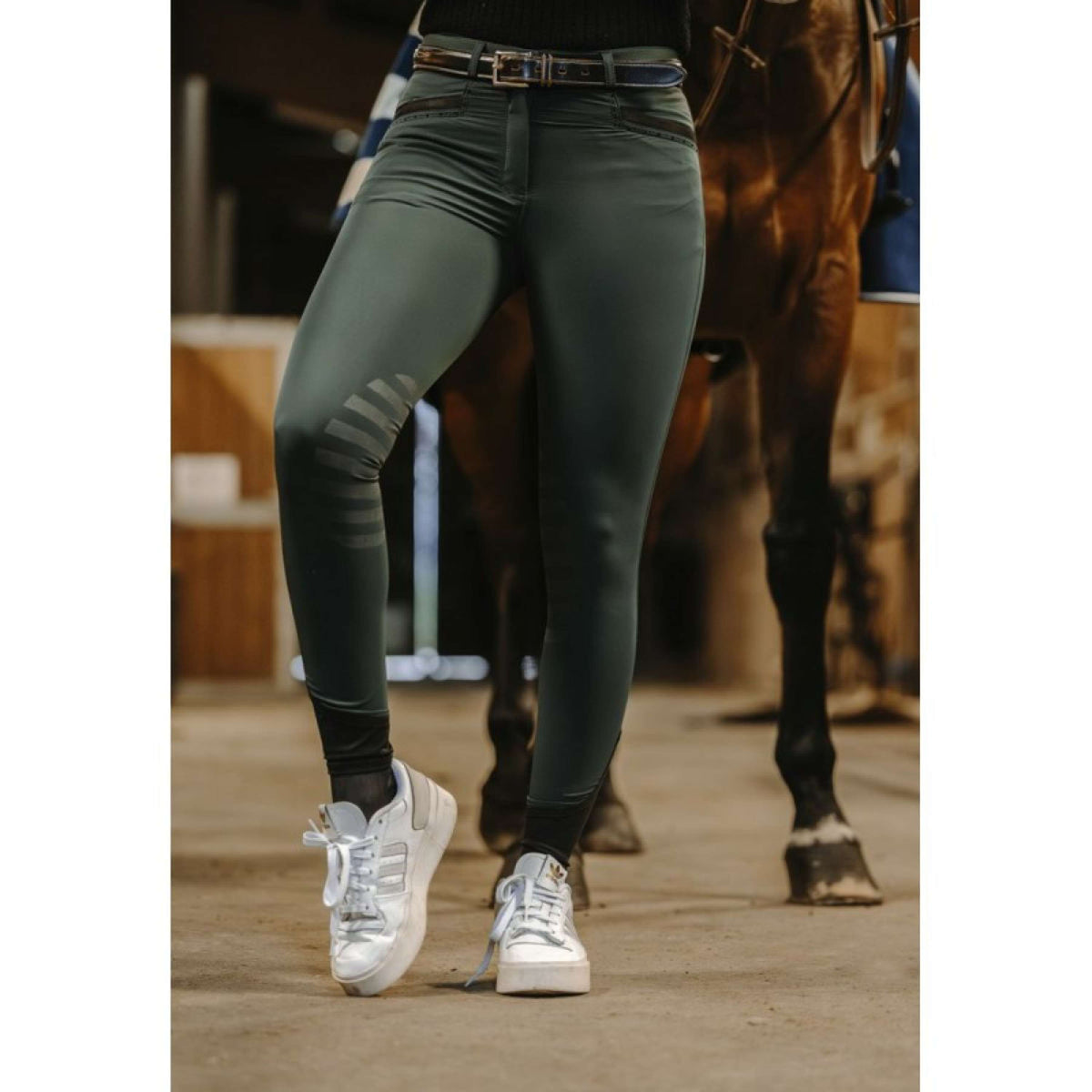 EQUITHÈME Pantalon d'Équitation Safir Forêt Verte