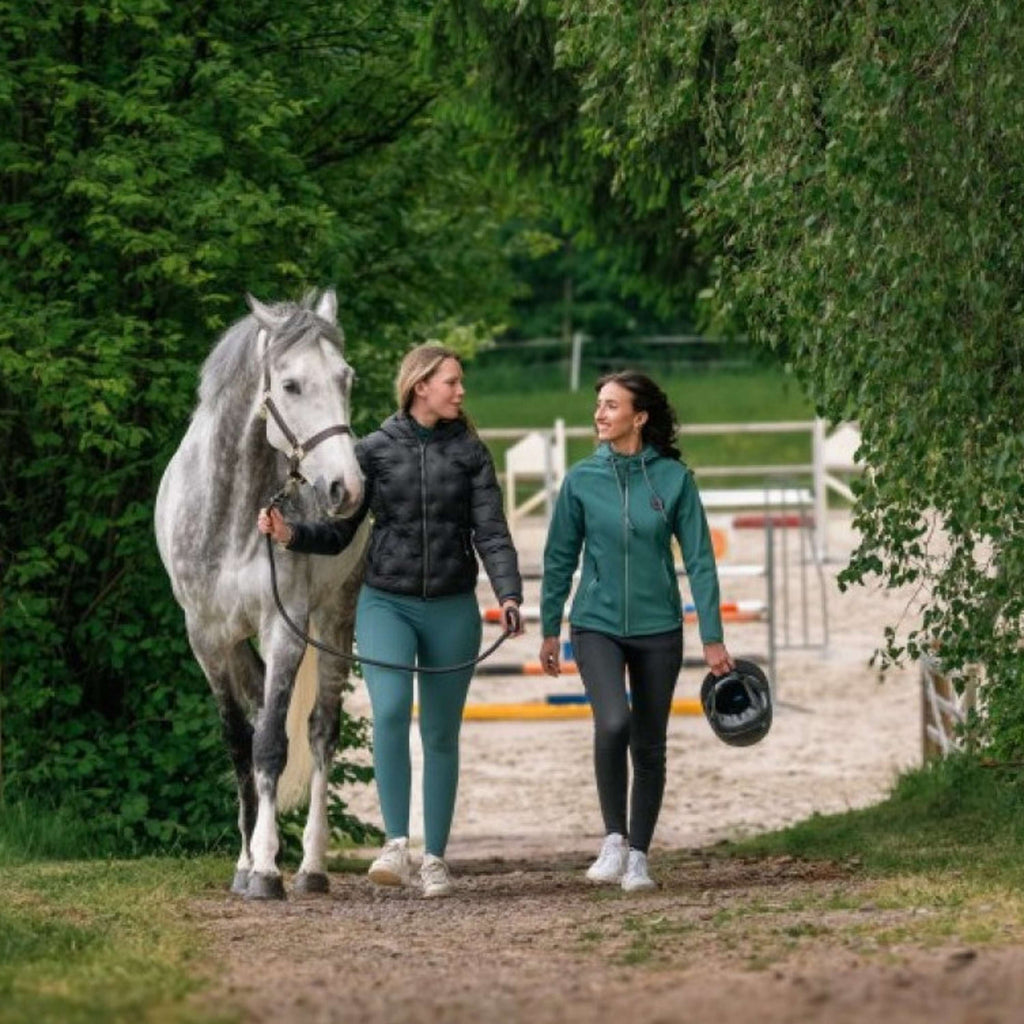 EQUITHÈME Legging d'Équitation Flora Full Grip Bleu canard