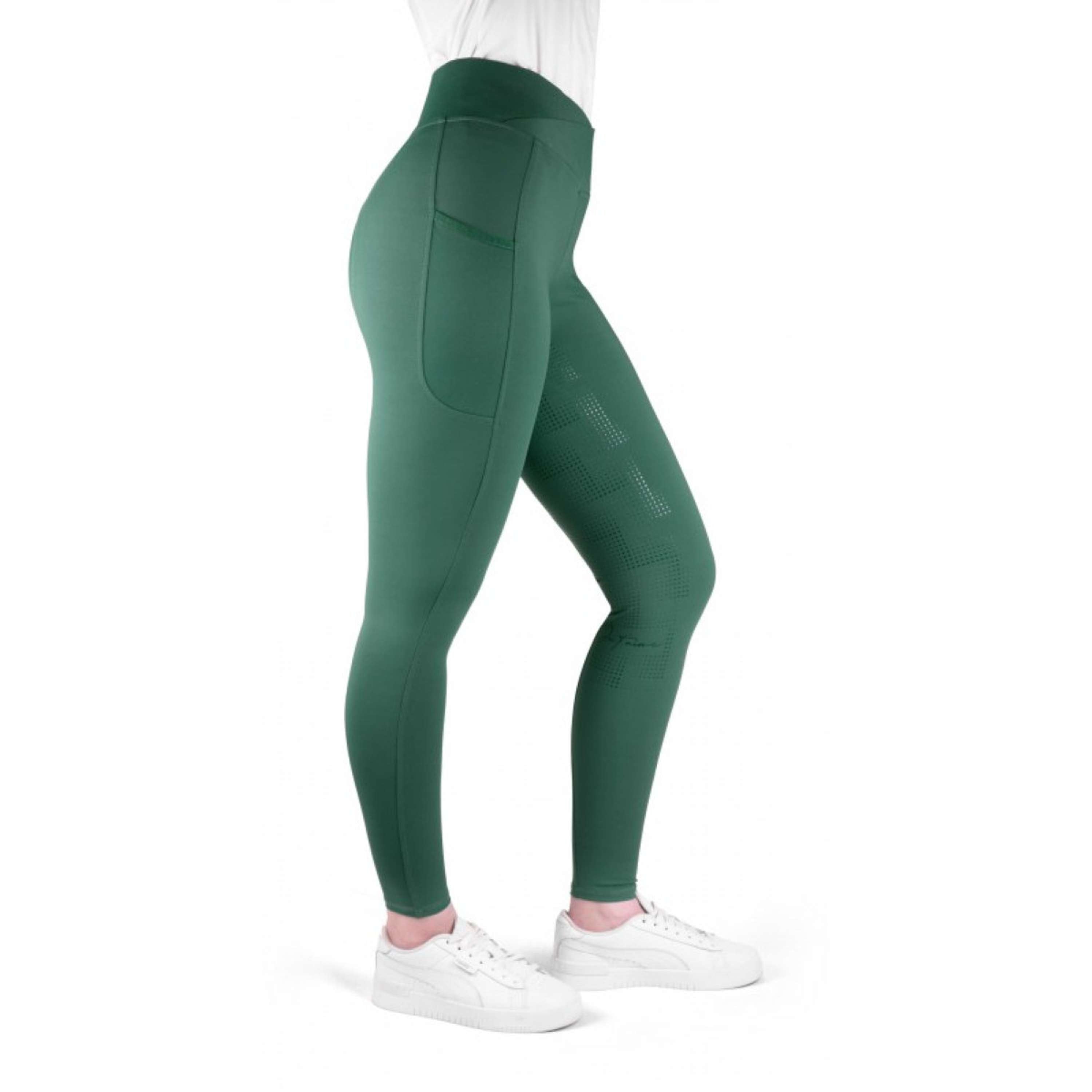 EQUITHÈME Legging d'Équitation Flora Full Grip Bleu canard