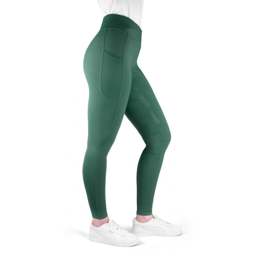 EQUITHÈME Legging d'Équitation Flora Full Grip Bleu canard