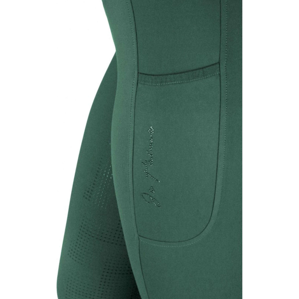 EQUITHÈME Legging d'Équitation Flora Full Grip Bleu canard