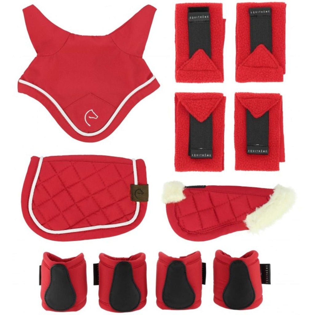 EQUITHÈME Pony Academy Kit d'accessoires Mini Rouge