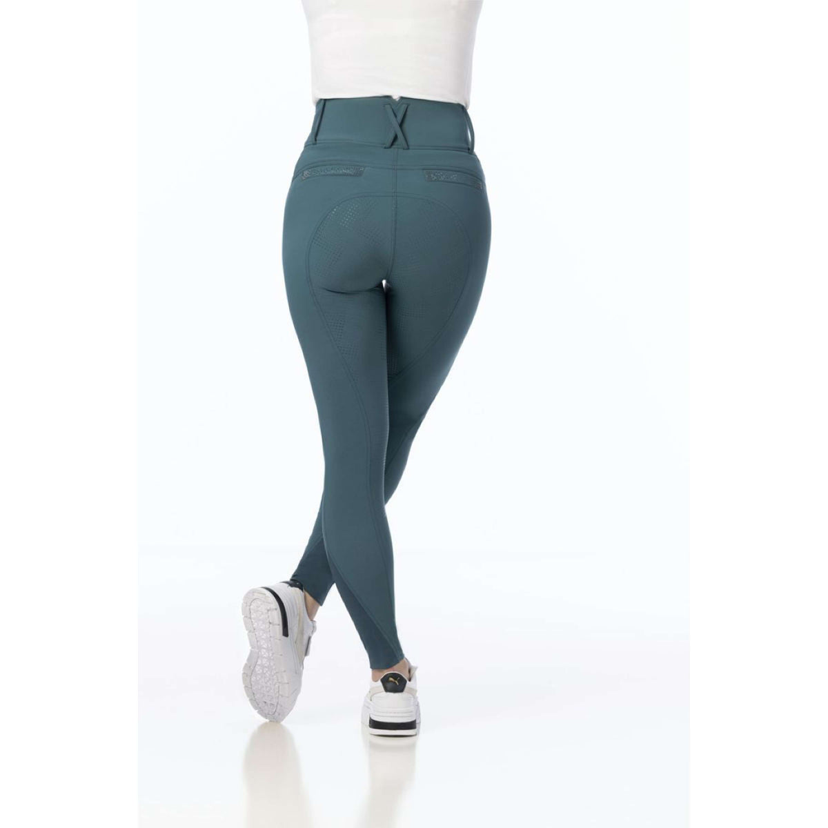 EQUITHÈME Pantalon d'Équitation Queen Enfants Turquoise