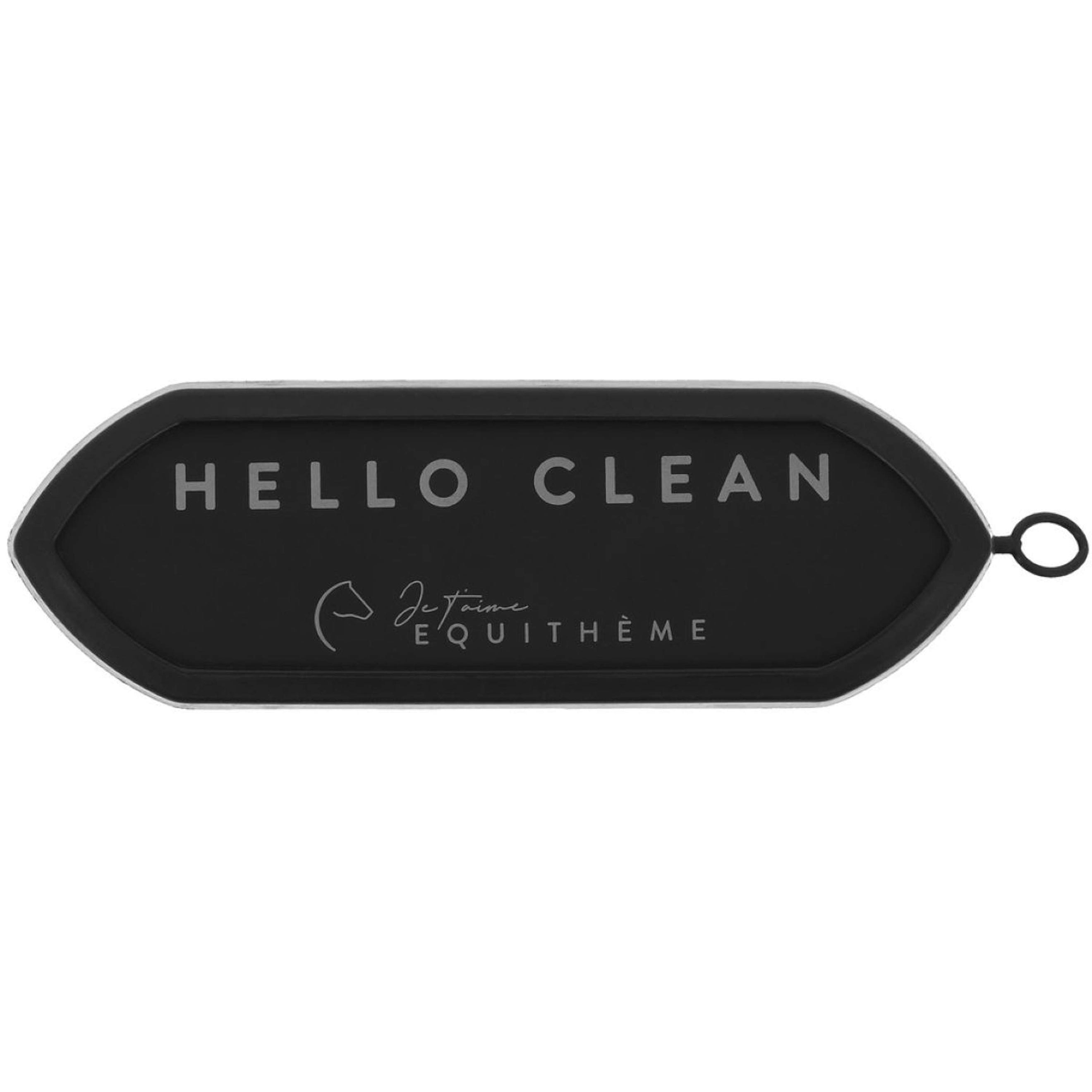 EQUITHÈME Brosse de Toilettage Je T'aime Noir EQUITHÈME Brosse de Toilettage Je T'aime Noir